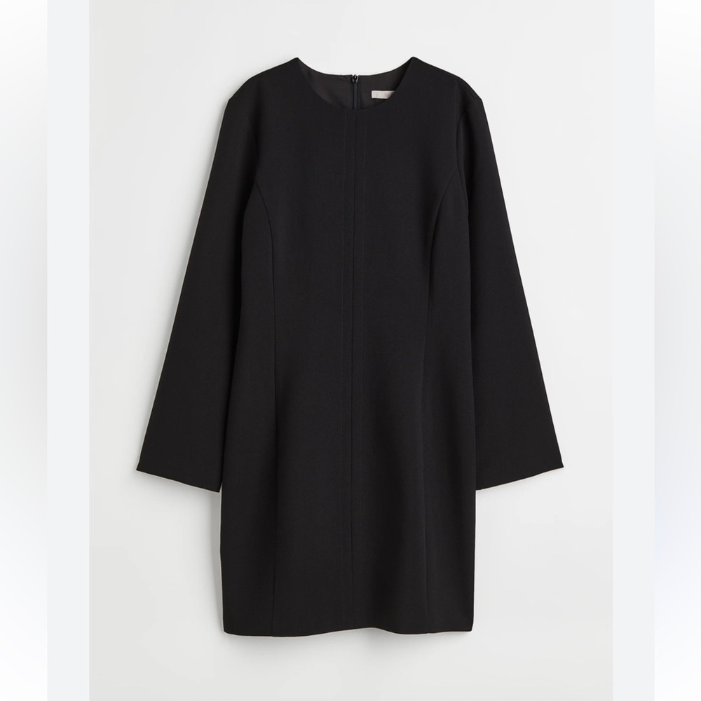 NWOT Zara Long Sleeve Mini Dress Black - Picture 7 of 12